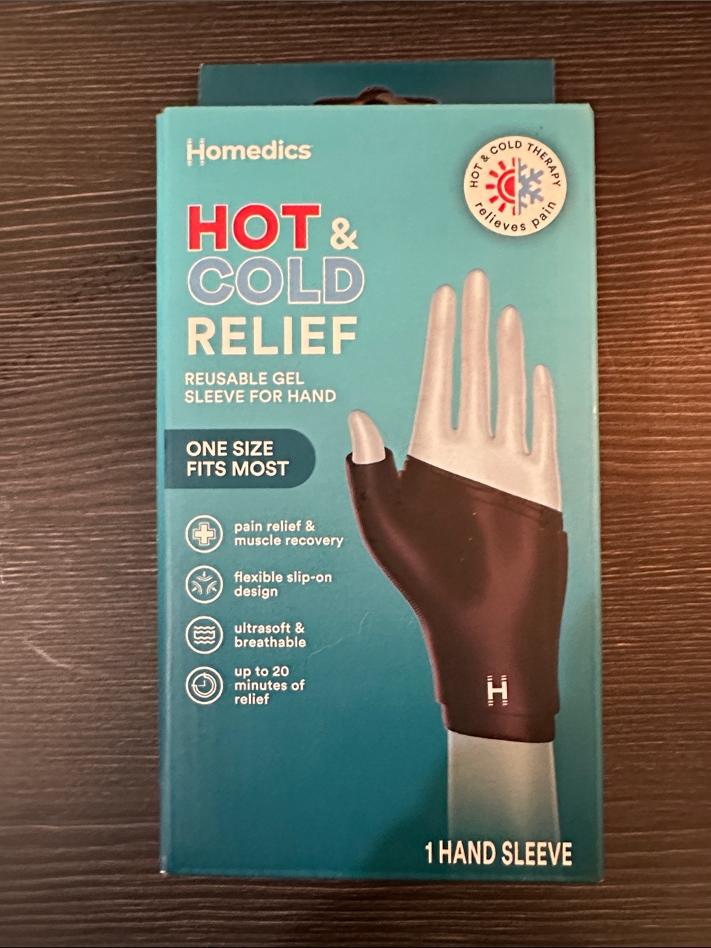 Homedics Hot & Cold Relief Reusable Gel Hand Sleeve